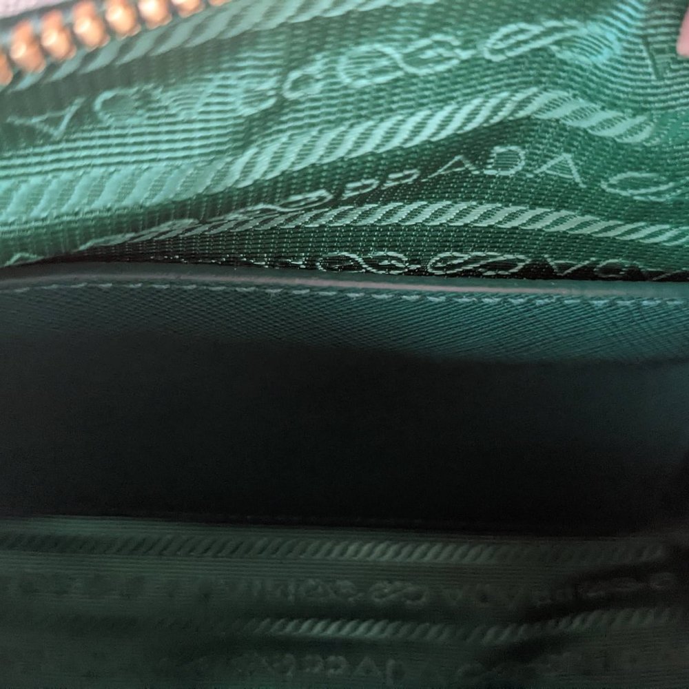 NEW Prada Saffiano leather top-handle bag - Green - Picture 7 of 9